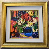 A09b. Still life oil painting signed Kotov. 26” x 26”